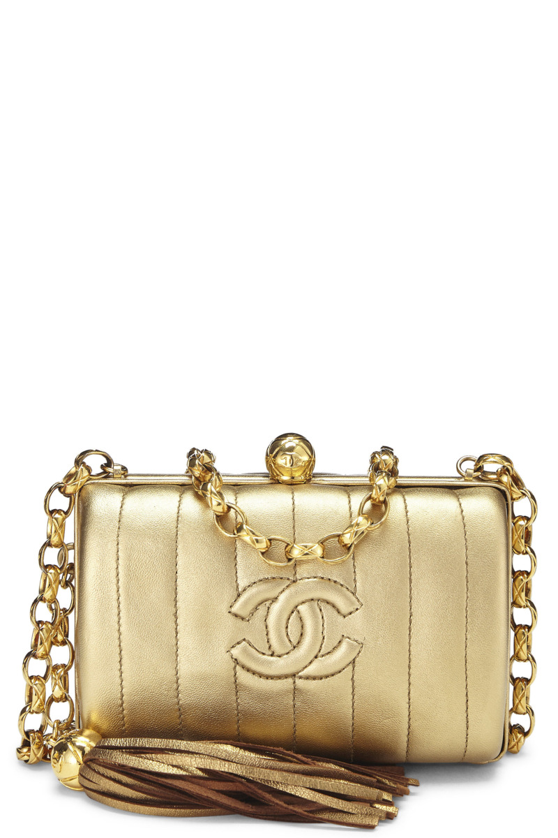 WGACA - Woman Evening Bag Gold Chanel GOOFASH