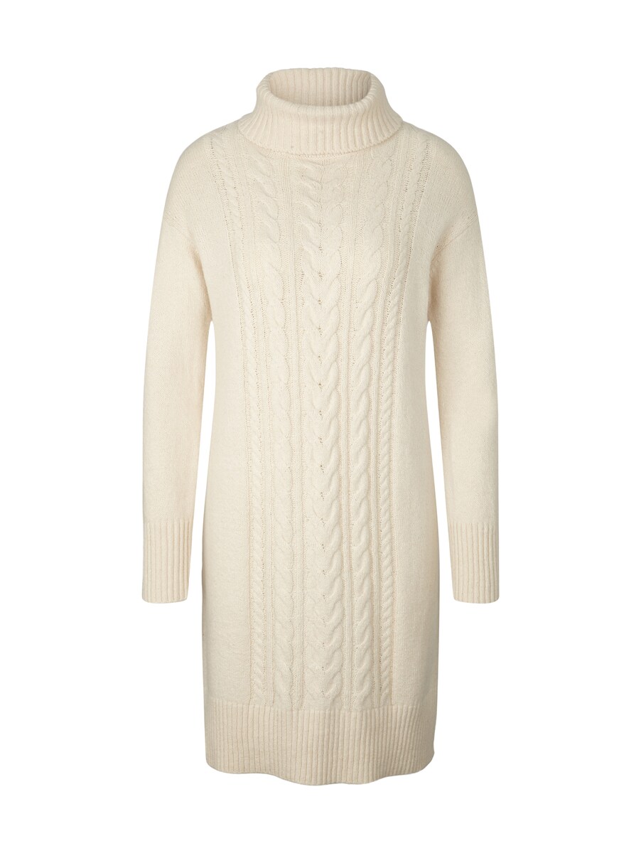 White Knitted Dress Tom Tailor Woman GOOFASH