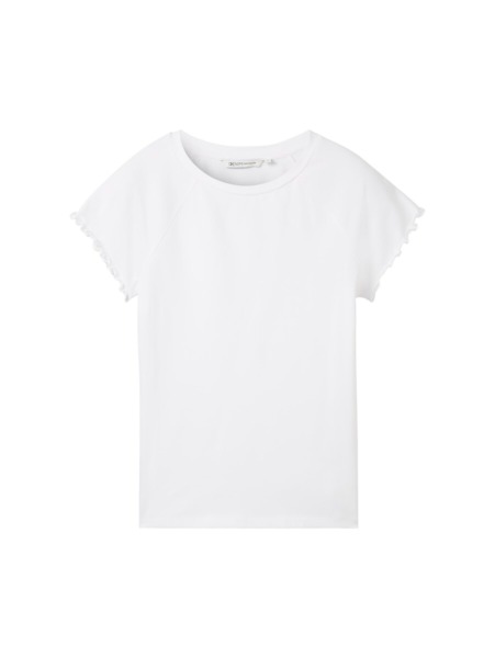 White T-Shirt Tom Tailor Ladies GOOFASH