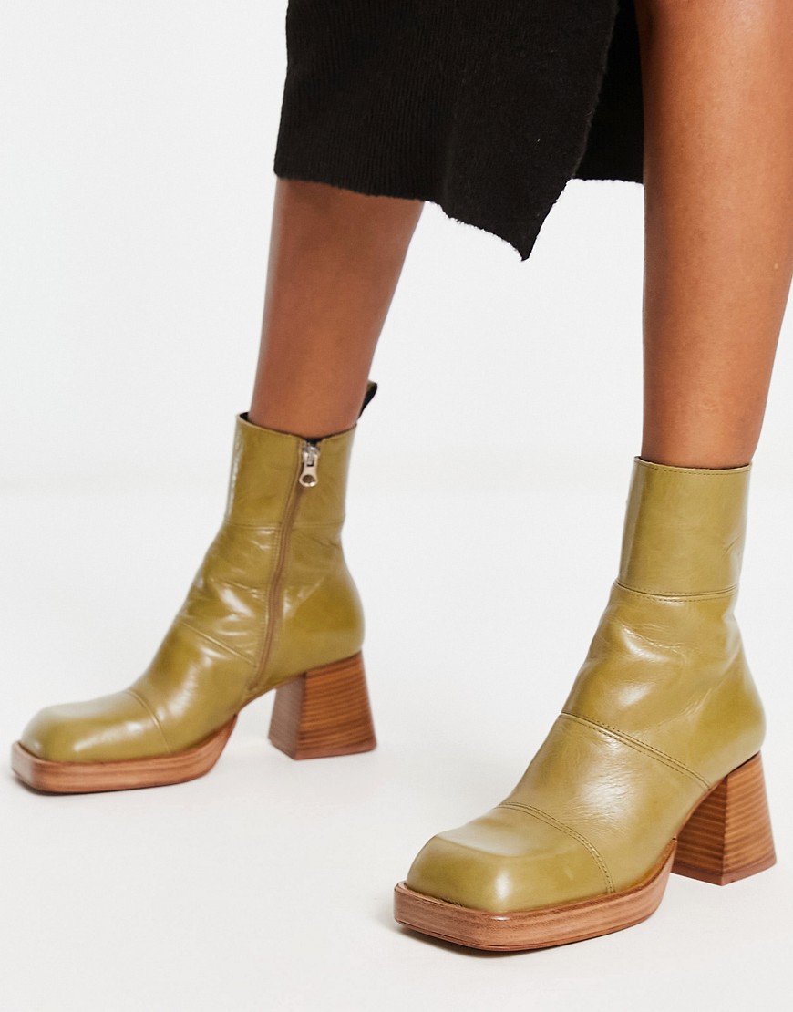 Woman Ankle Boots Green - Asos GOOFASH