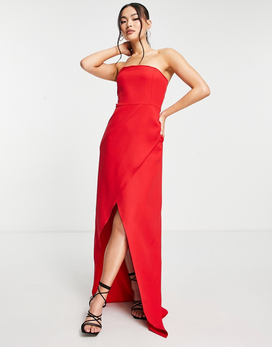 Woman Bandeau Maxi Dress in Red - Trendyol - Asos GOOFASH