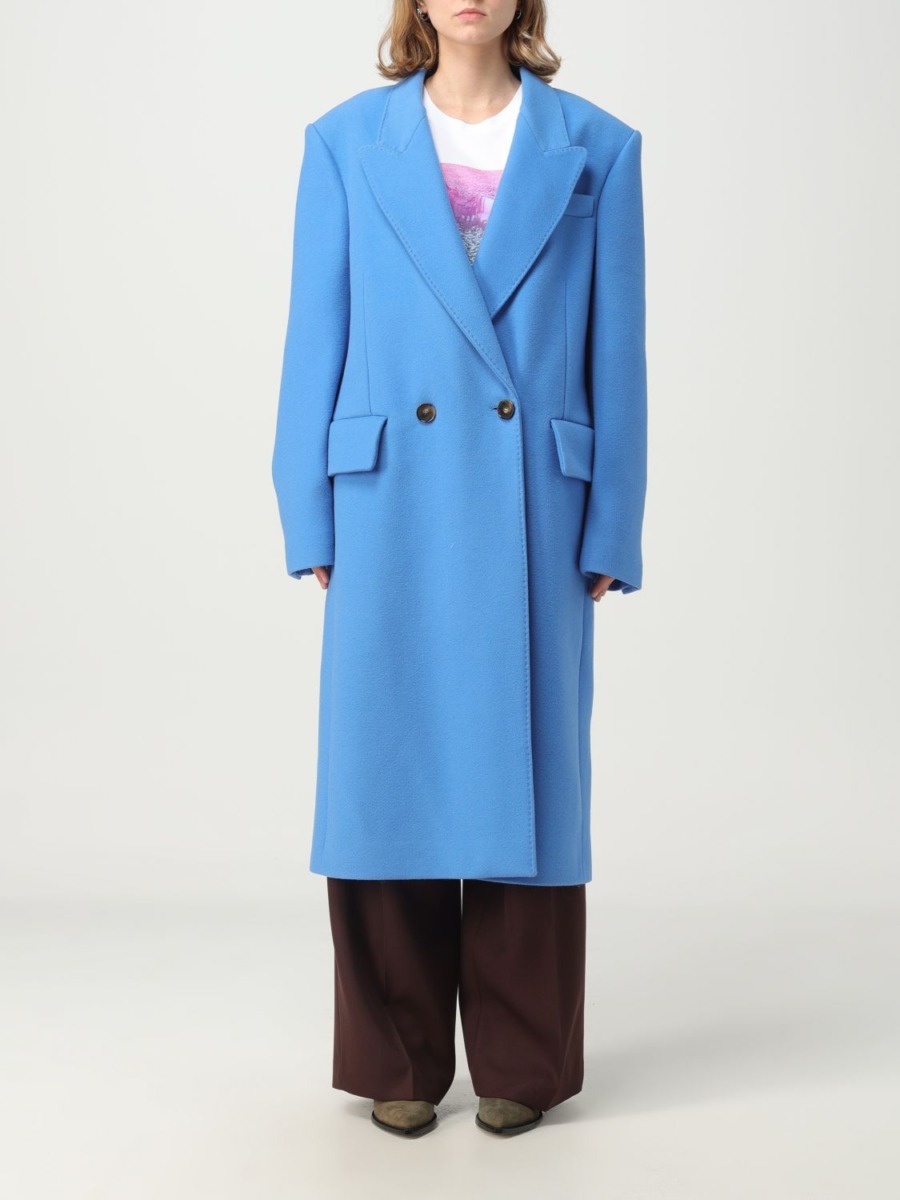 Woman Blue Coat Giglio - Stella McCartney GOOFASH