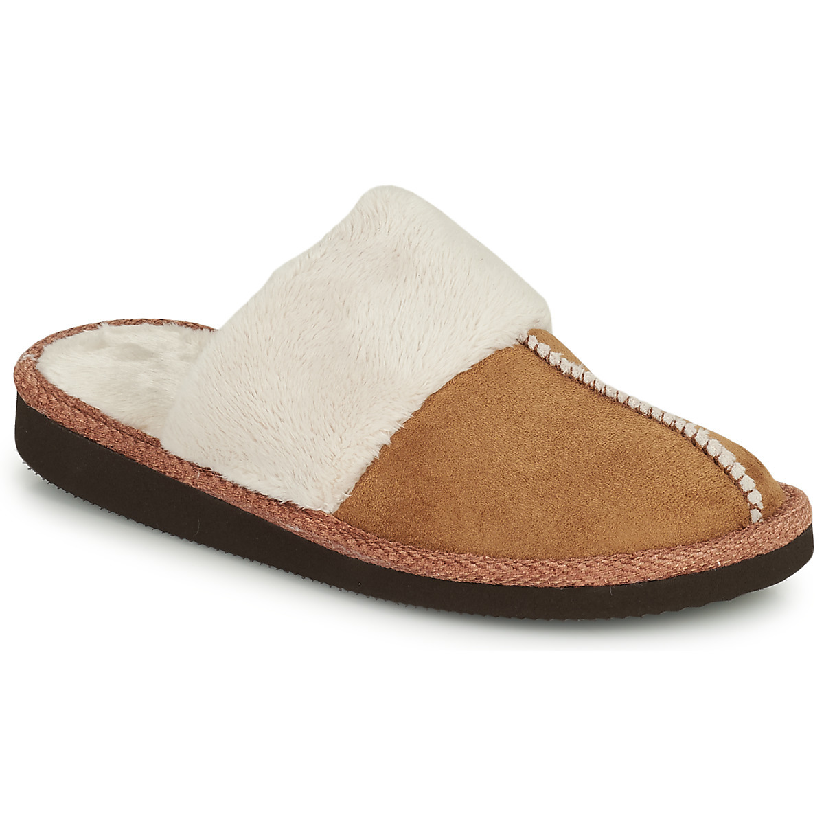 Woman Brown Slippers Spartoo - Casualtitude GOOFASH