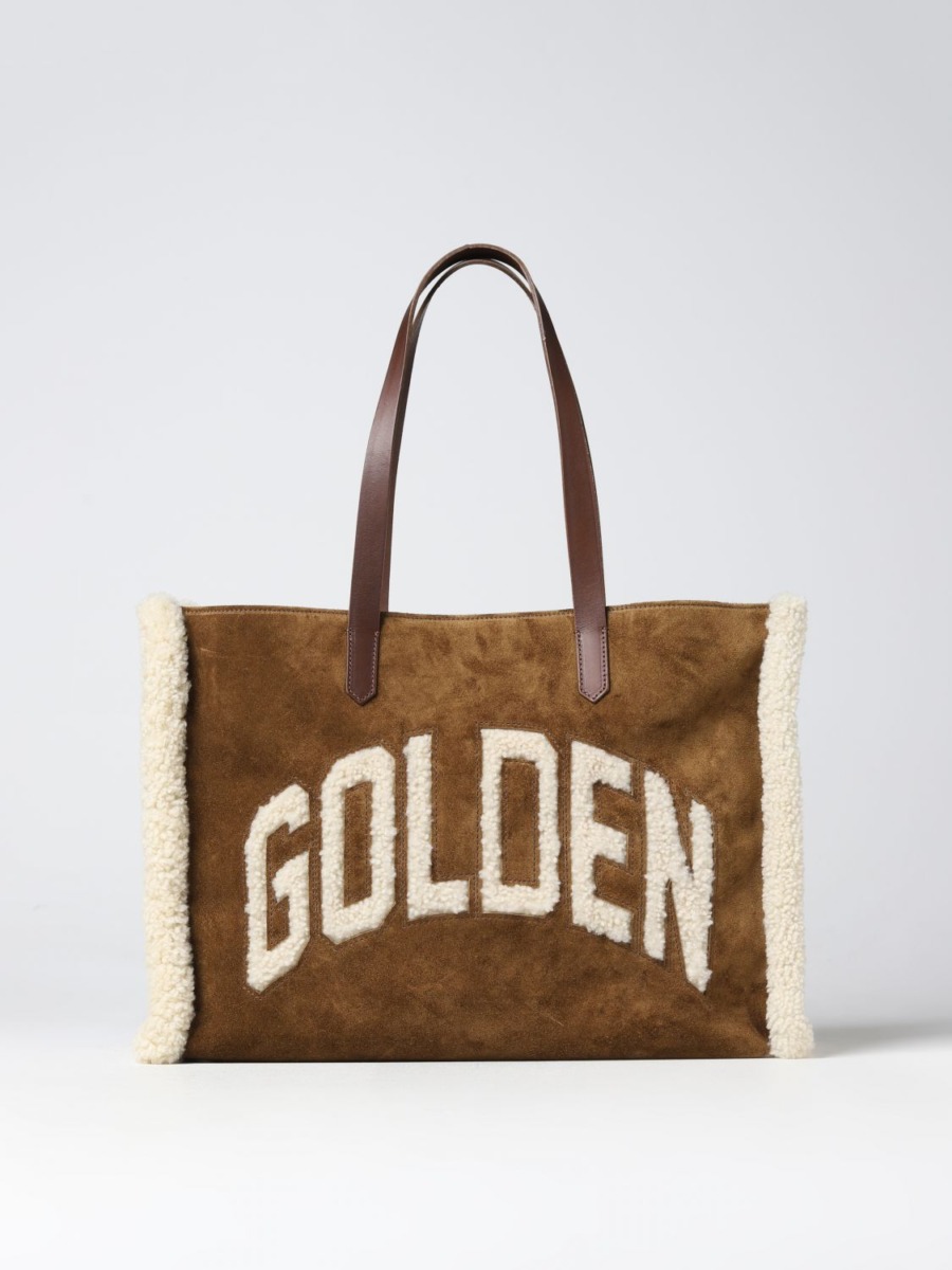 Woman Brown Tote Bag Golden Goose Giglio GOOFASH
