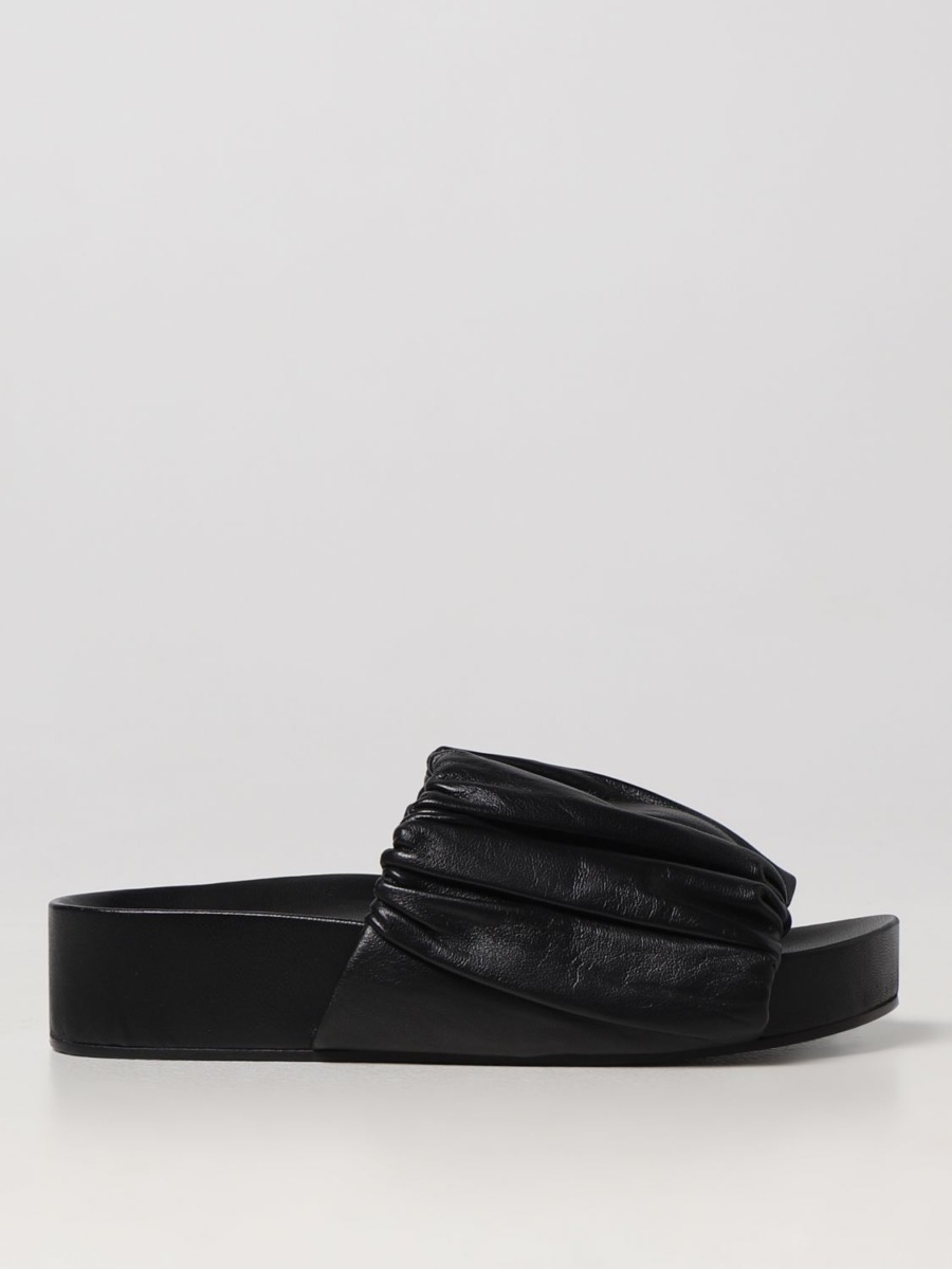 Woman Flat Sandals Black - Giglio GOOFASH