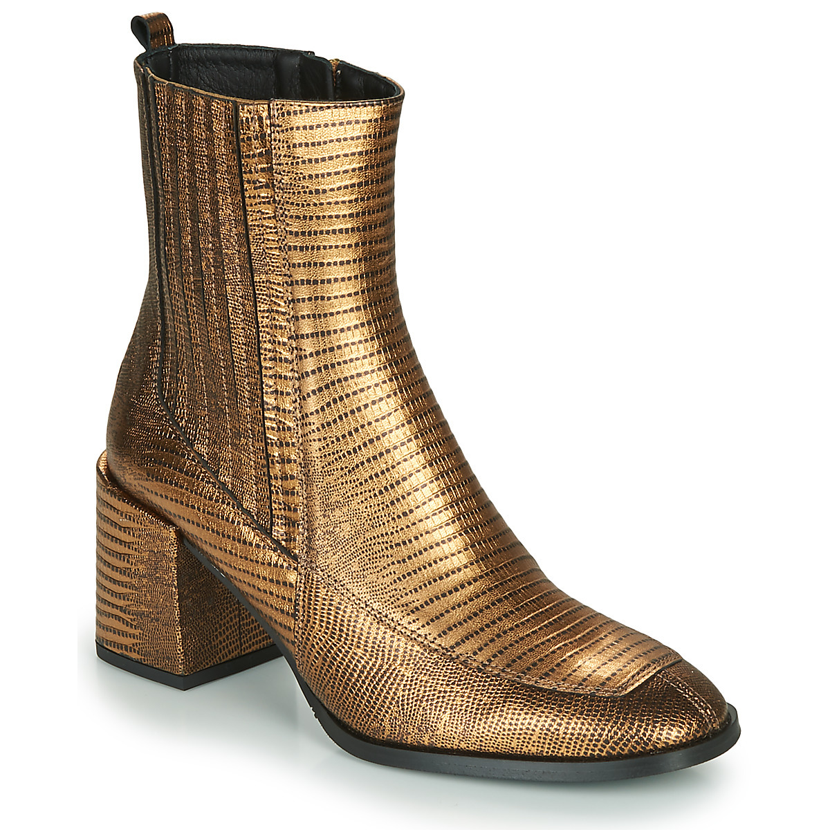 Woman Gold Ankle Boots Spartoo Fericelli GOOFASH