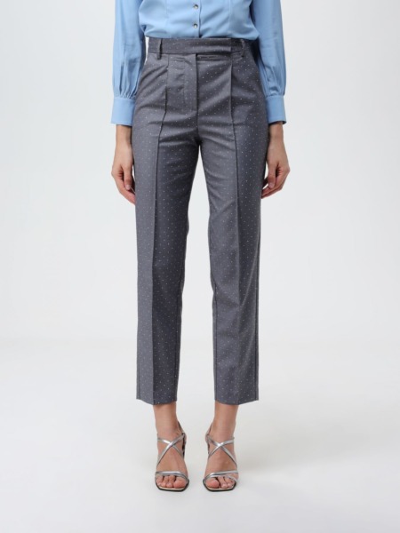 Woman Grey Trousers at Giglio GOOFASH