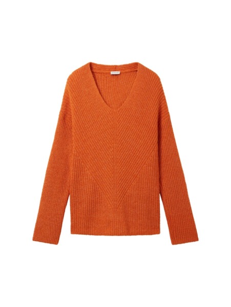 Woman Knitted Sweater Orange Tom Tailor GOOFASH