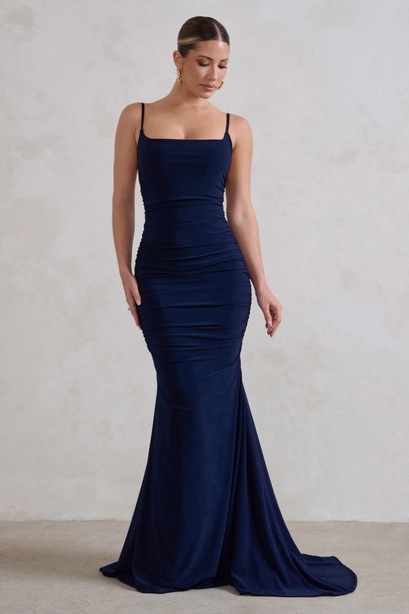 Woman Maxi Dress - Blue - Club L London GOOFASH