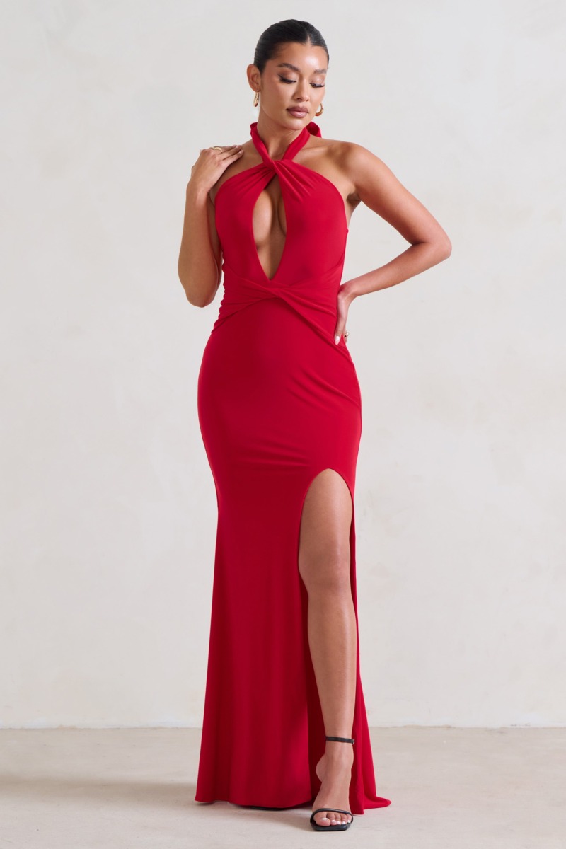 Woman Maxi Dress - Red - Club L London GOOFASH