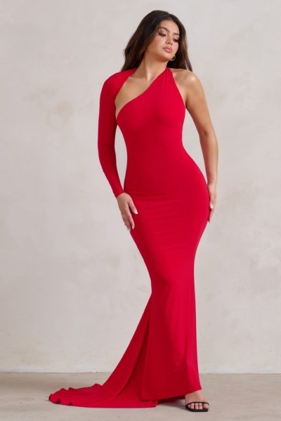 Woman Red Maxi Dress from Club L London GOOFASH
