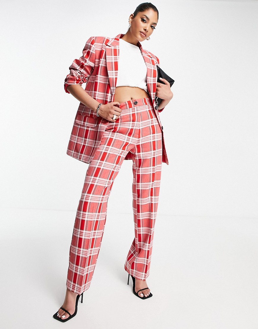 Woman Red Suit Trousers - Asos GOOFASH