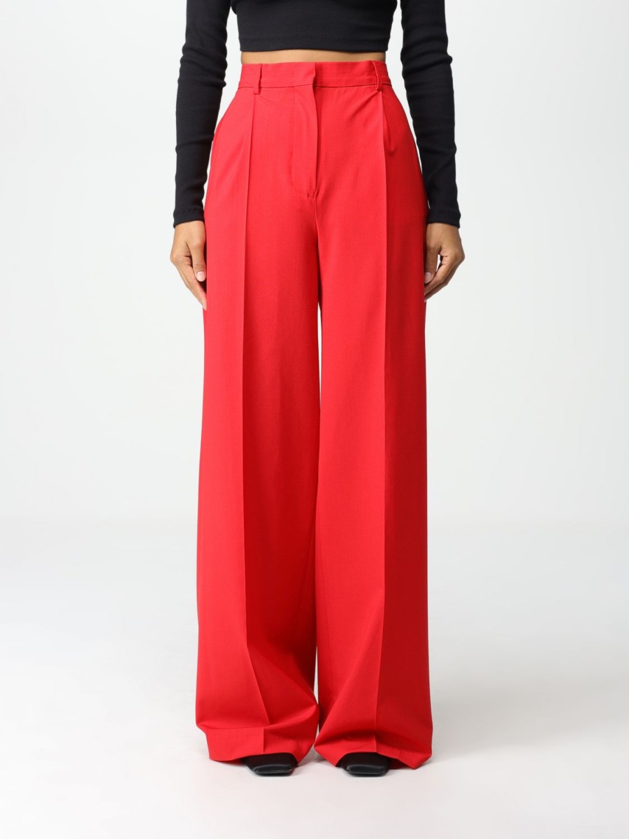 Woman Trousers Red at Giglio GOOFASH