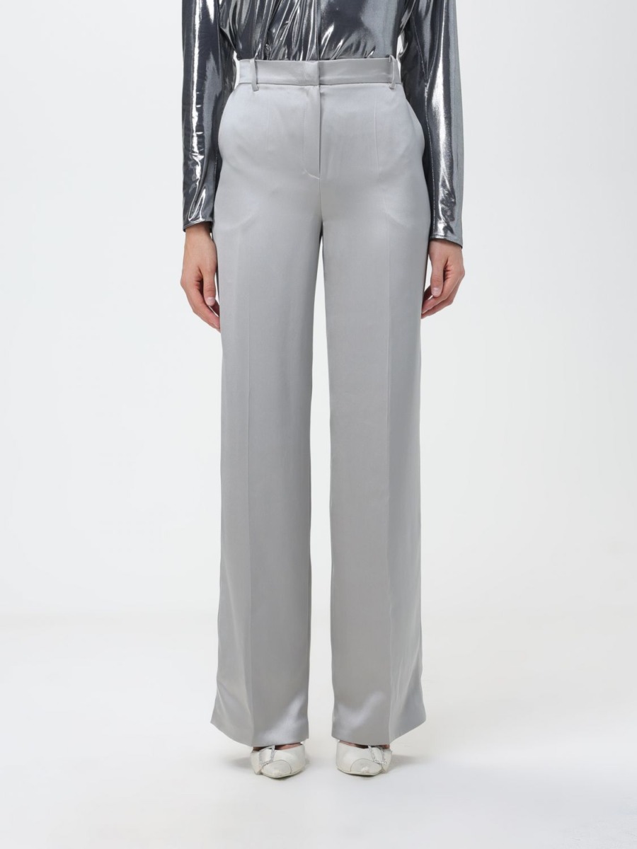 Woman Trousers in Grey at Giglio GOOFASH