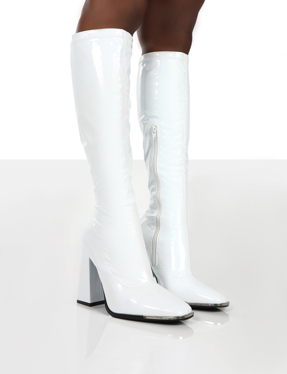 Woman White Ankle Boots by Public Desire GOOFASH
