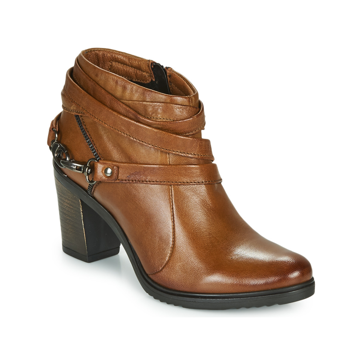 Women Ankle Boots in Brown - Dream In Green - Spartoo GOOFASH