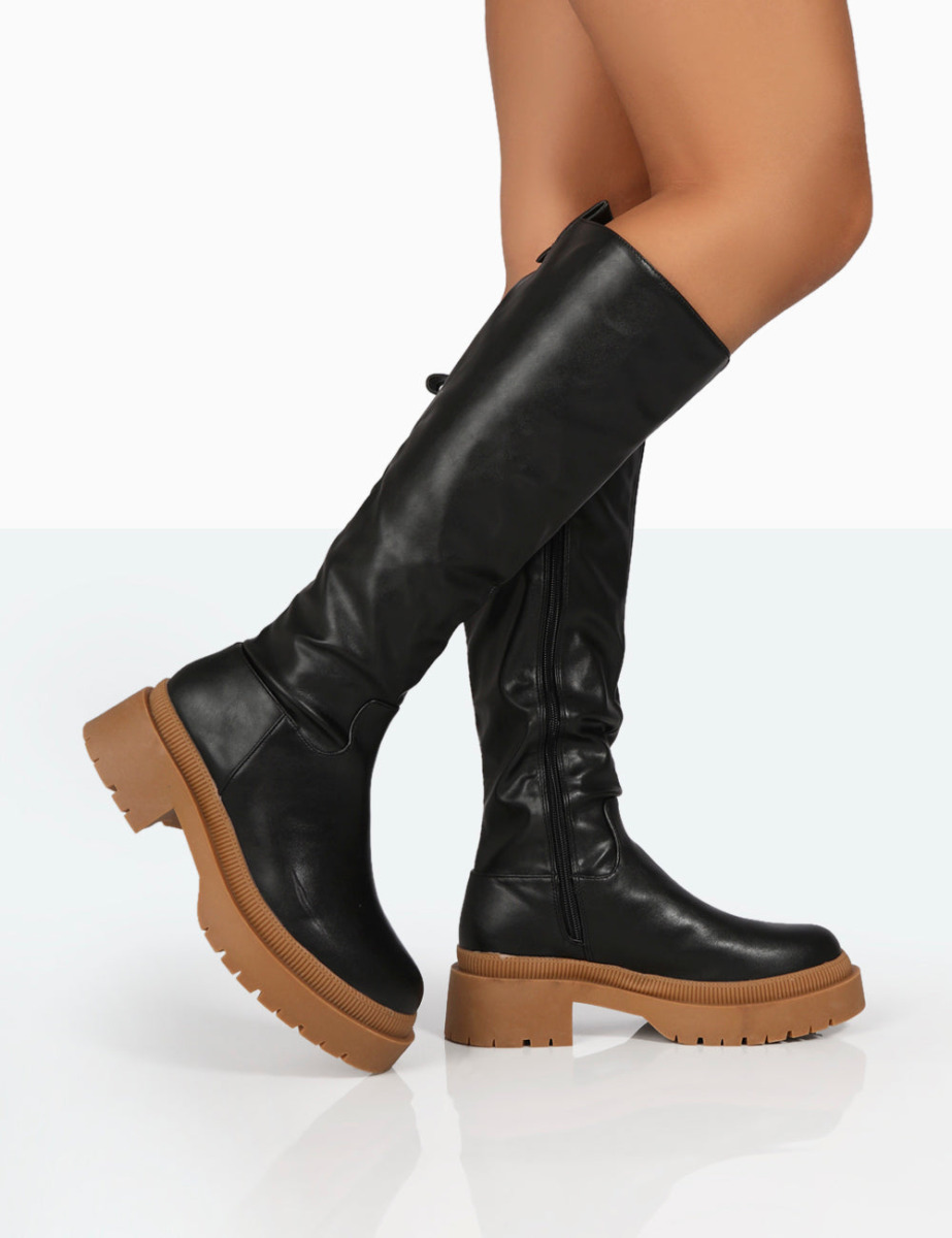 Women Black Knee High Boots from Public Desire GOOFASH