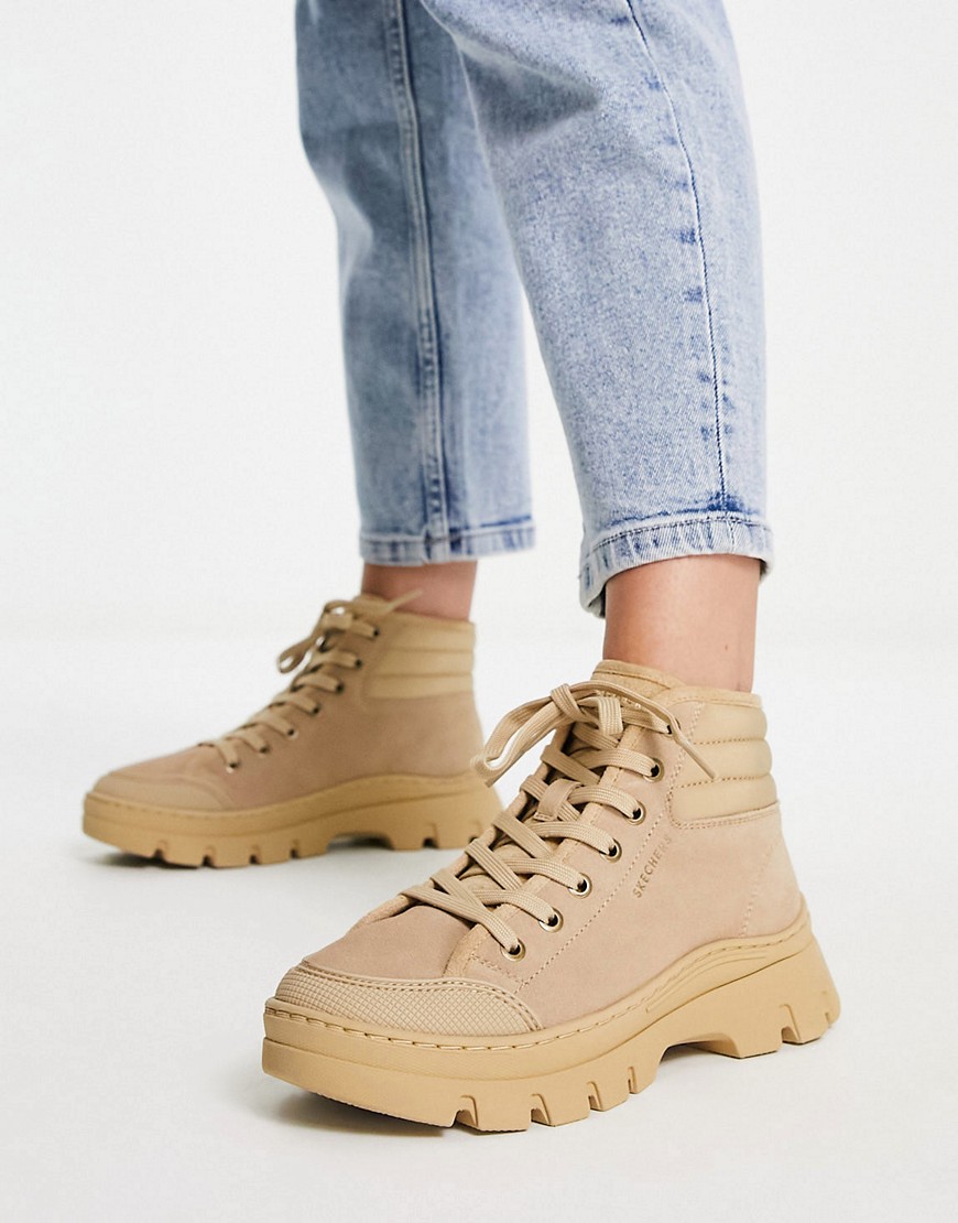 Women Brown Boots - Asos - Skechers GOOFASH