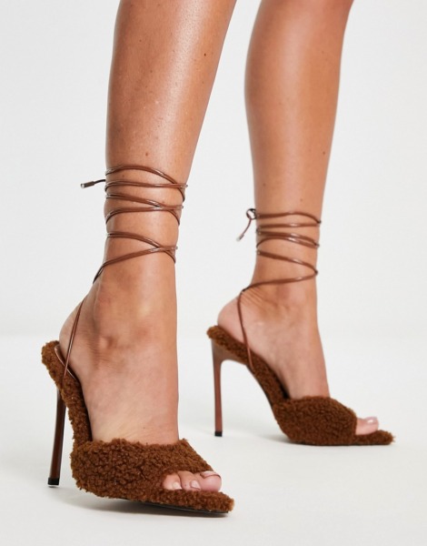 Women Brown Heeled Sandals - Asos GOOFASH