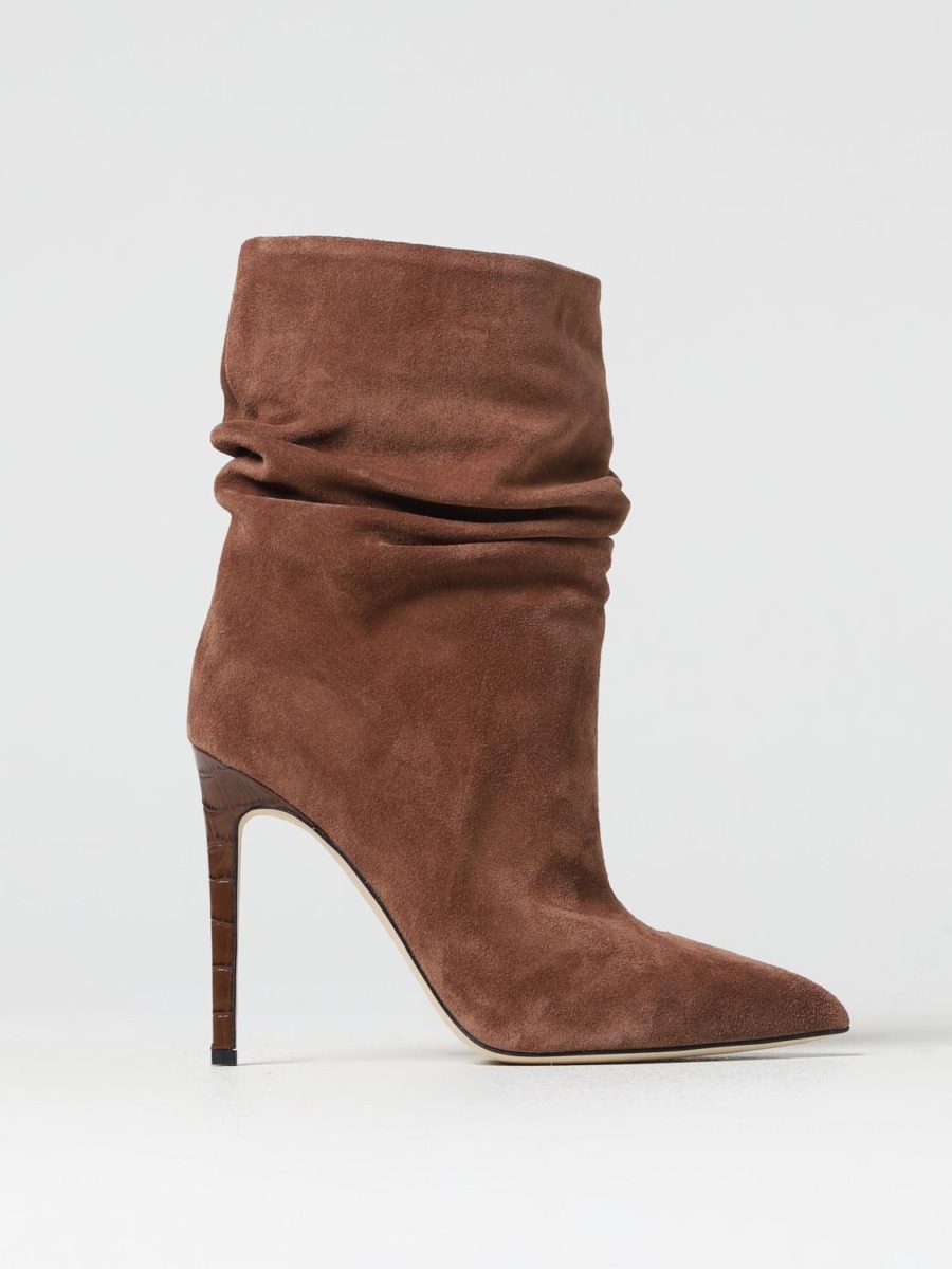 Women Flat Boots - Brown - Giglio GOOFASH