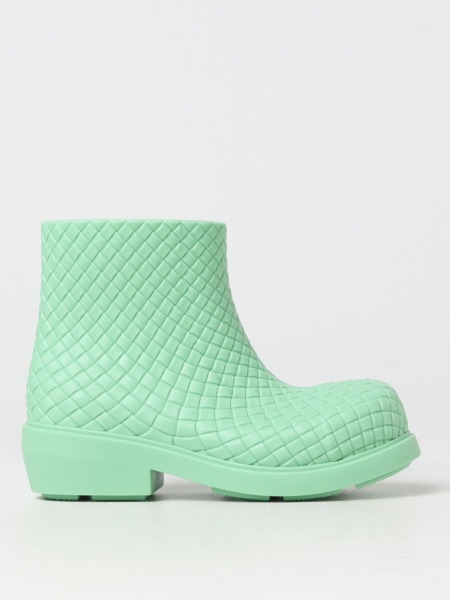 Women Flat Boots Green by Giglio GOOFASH