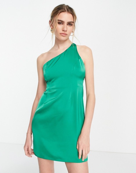 Women Mini Dress - Green - Asos - Lola May GOOFASH