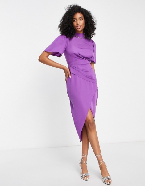 Women Mini Dress Purple from Asos GOOFASH