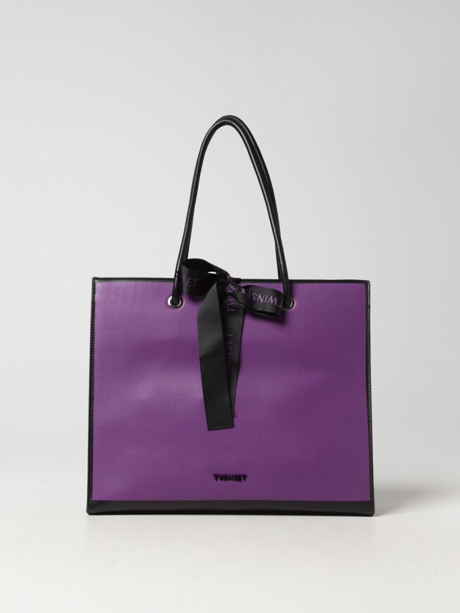 Women Tote Bag - Purple - Giglio - Twinset GOOFASH