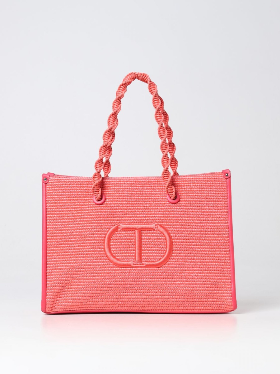 Women Tote Bag in Coral Twinset - Giglio GOOFASH