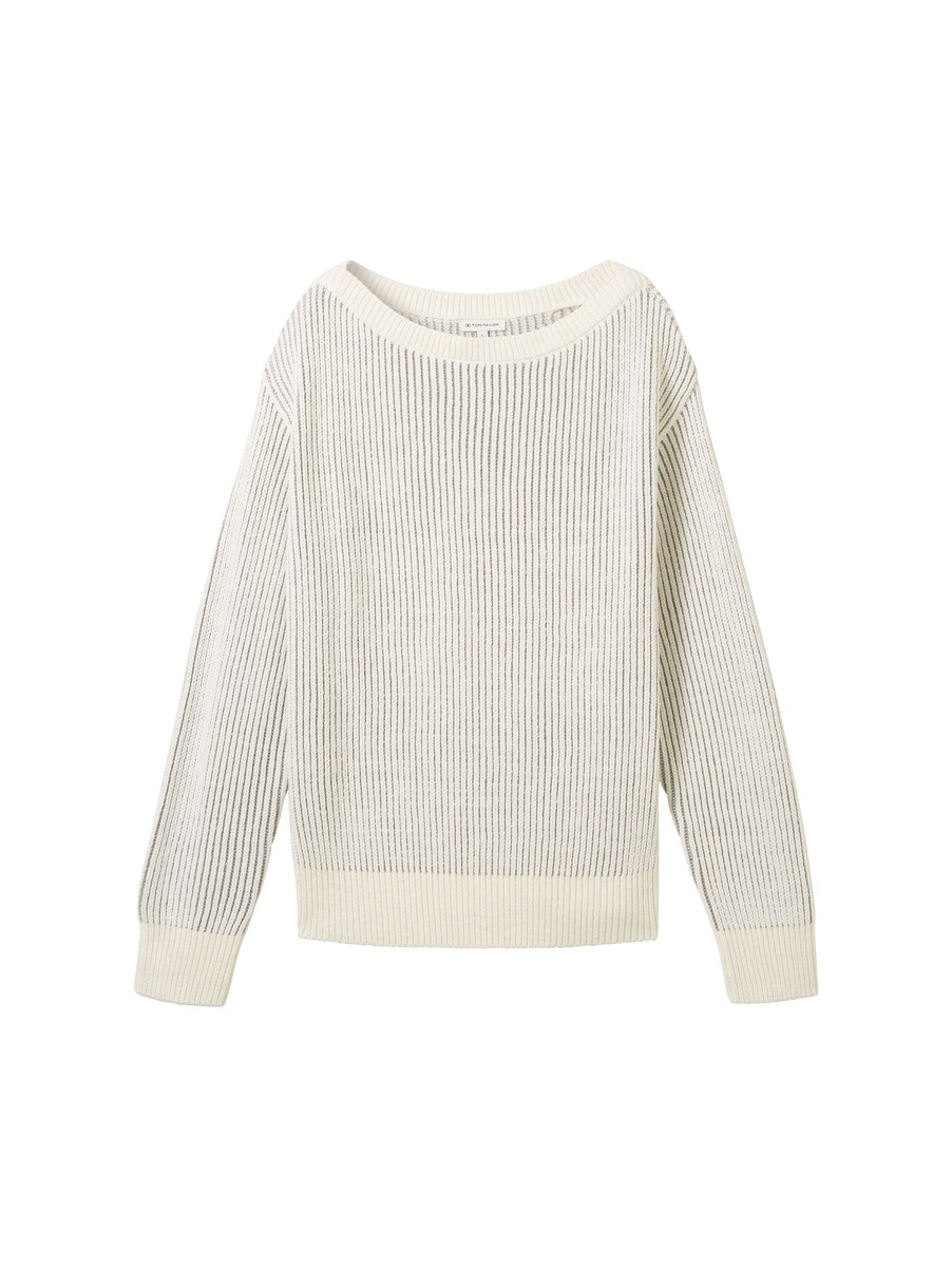 Women White Knitted Sweater at Tom Tailor GOOFASH
