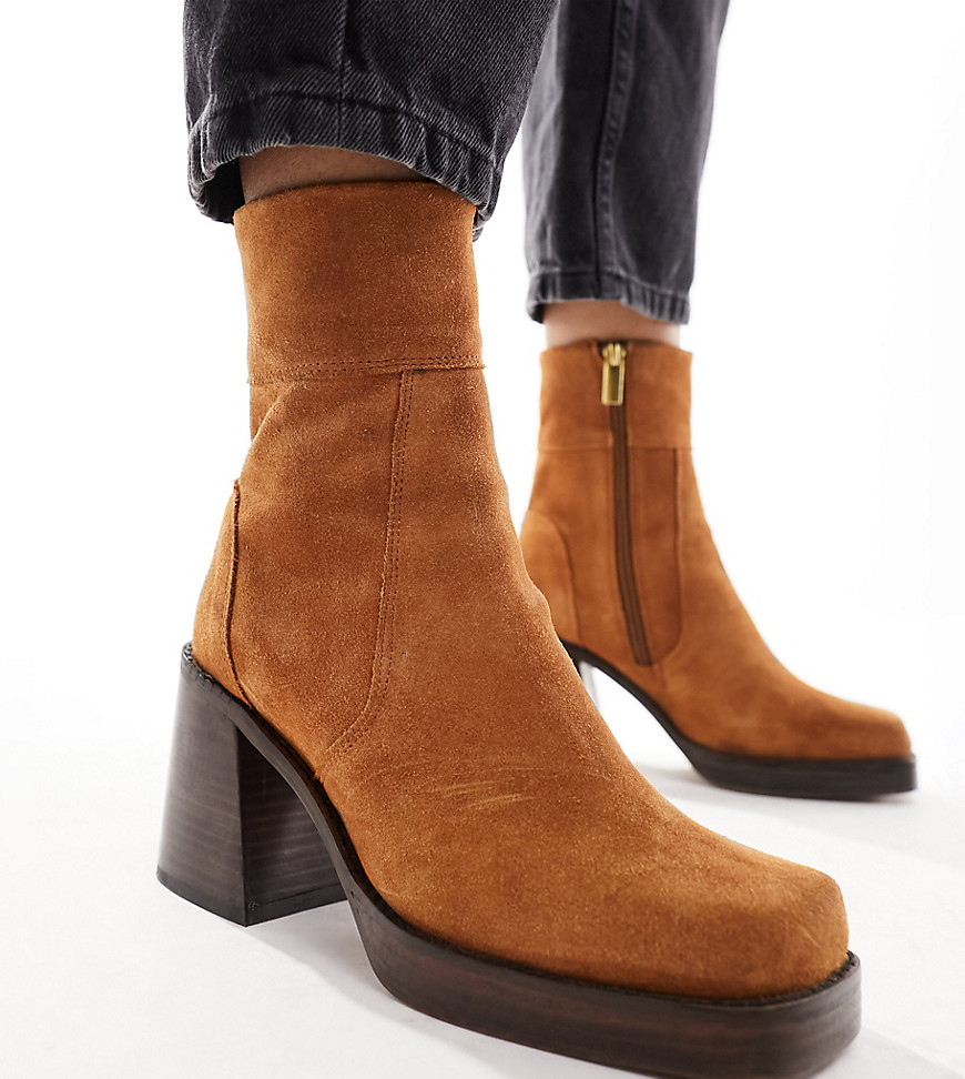 Women's Ankle Boots in Brown Asos GOOFASH