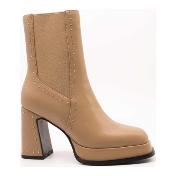 Women's Beige Ankle Boots by Spartoo GOOFASH