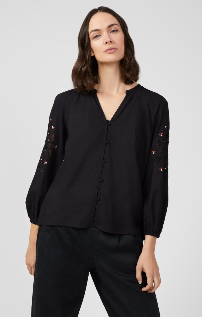 Women's Black Blouse from Great Plains GOOFASH