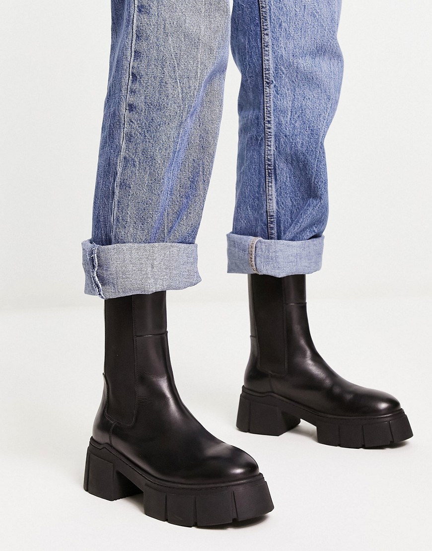 Womens Black Chelsea Boots from Asos GOOFASH