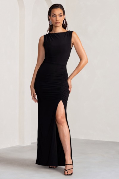 Womens Black Maxi Dress by Club L London GOOFASH