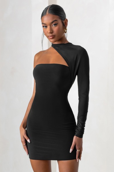Women's Black Mini Dress by Club L London GOOFASH