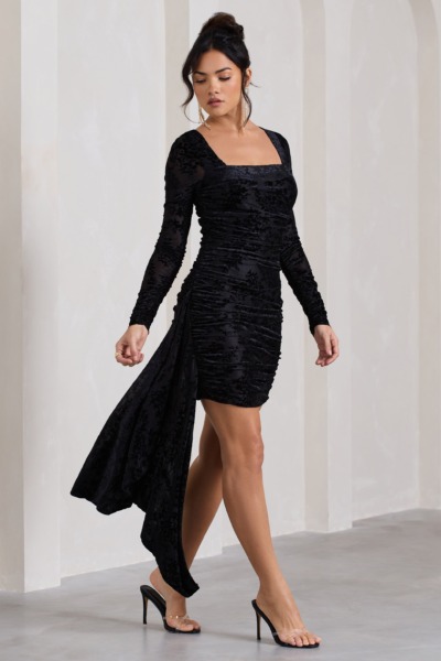 Womens Black Mini Dress from Club L London GOOFASH