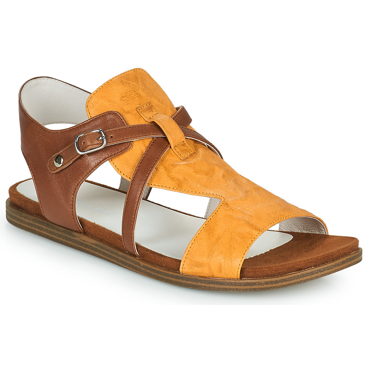 Women's Brown Sandals Regard - Spartoo GOOFASH