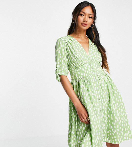 Women's Green Tea Dress Asos Vero Moda GOOFASH