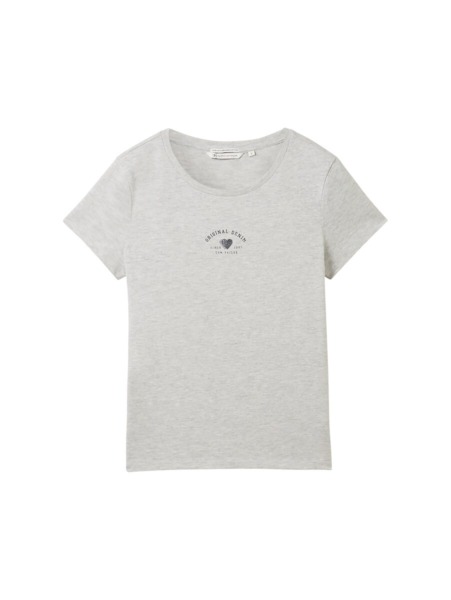 Womens Grey T-Shirt - Tom Tailor GOOFASH