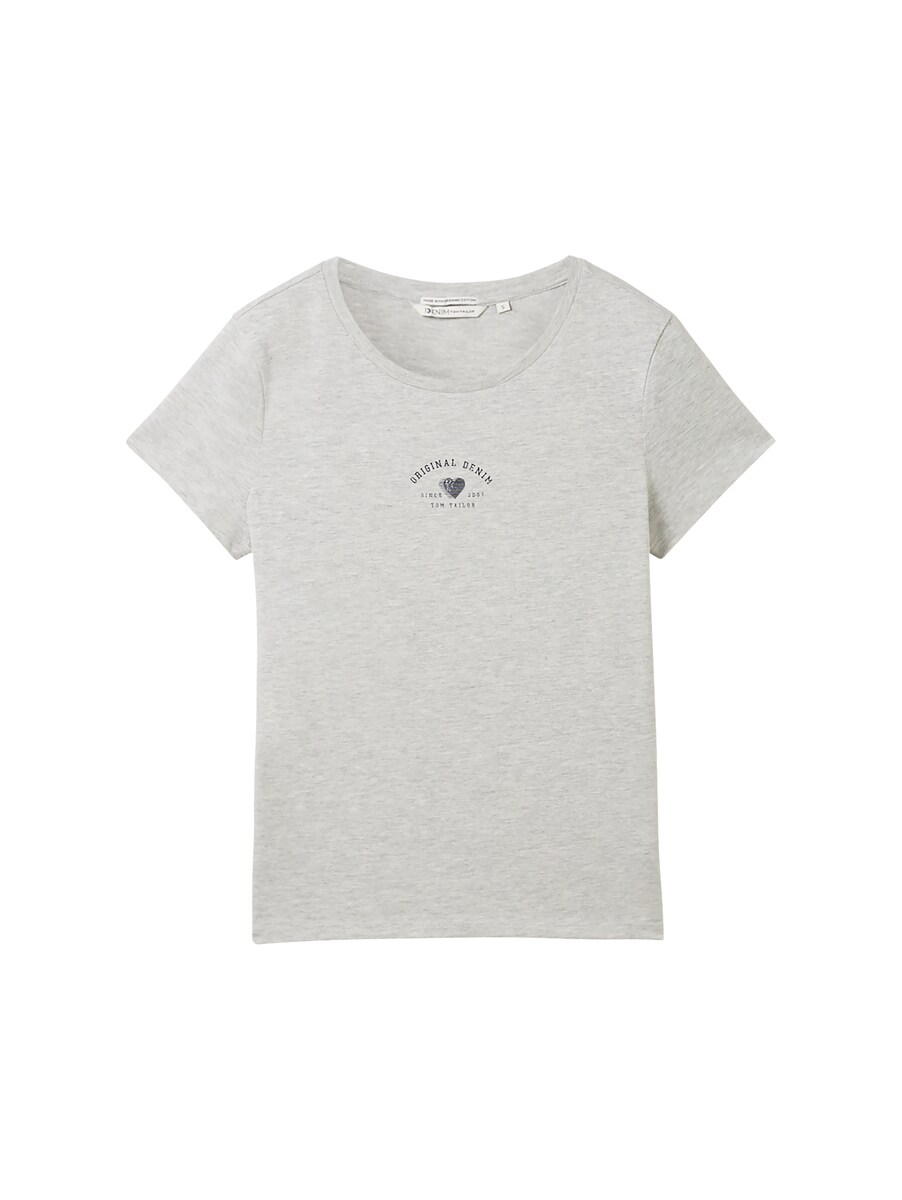 Womens Grey T-Shirt - Tom Tailor GOOFASH