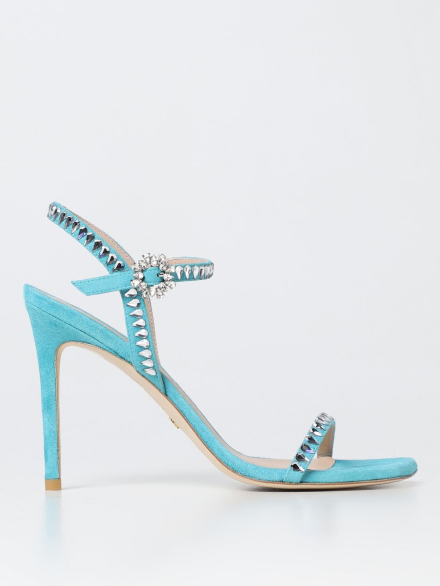 Womens Heeled Sandals Turquoise Stuart Weitzman - Giglio GOOFASH
