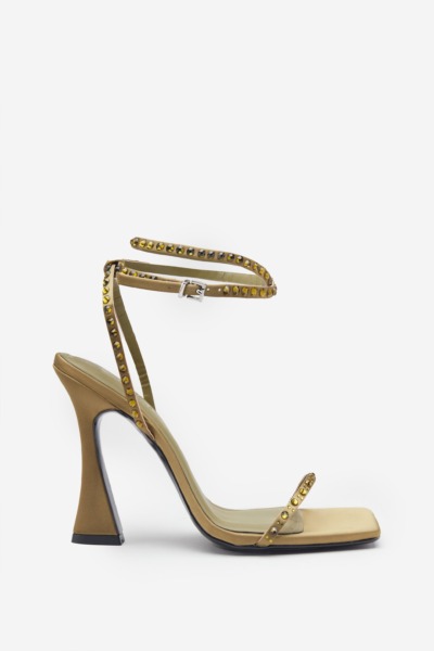 Womens Heeled Sandals in Sand from Club L London GOOFASH