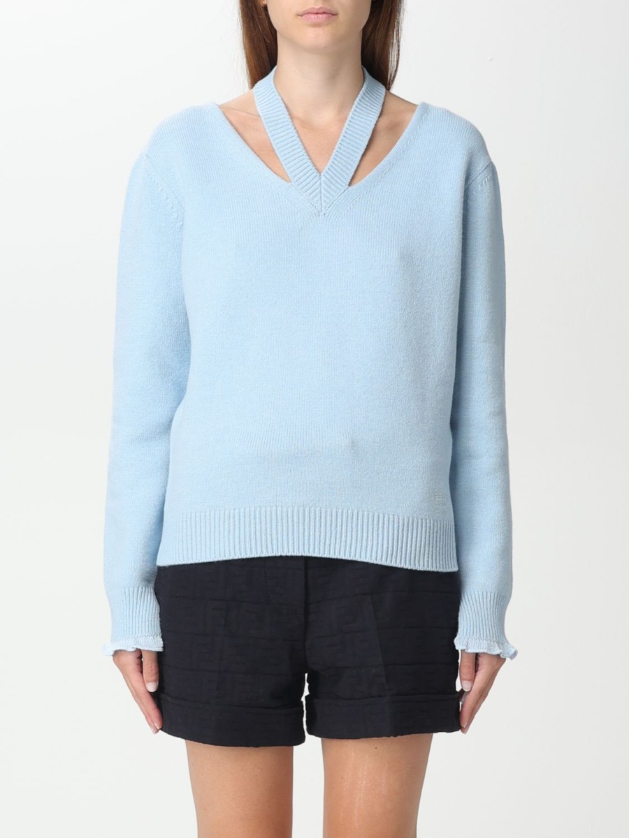 Womens Jumper in Blue by Giglio GOOFASH