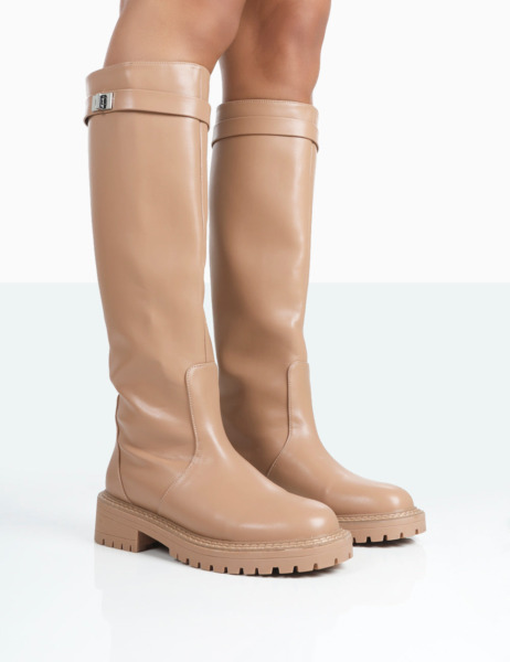 Womens Knee High Boots in Caramel Public Desire GOOFASH