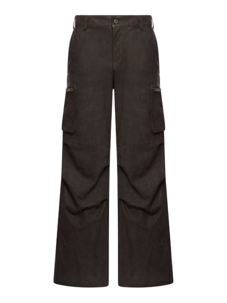 Womens Leather Trousers in Brown Suitnegozi Salvatore Santoro GOOFASH