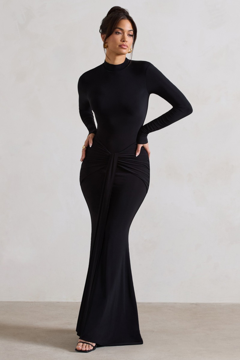 Women's Maxi Dress Black by Club L London GOOFASH