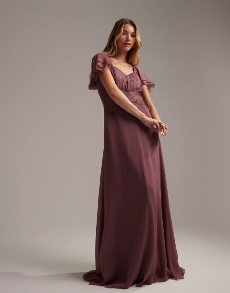 Women's Maxi Dress Purple Asos GOOFASH