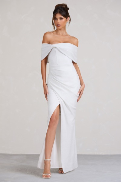 Women's Maxi Dress White - Club L London GOOFASH