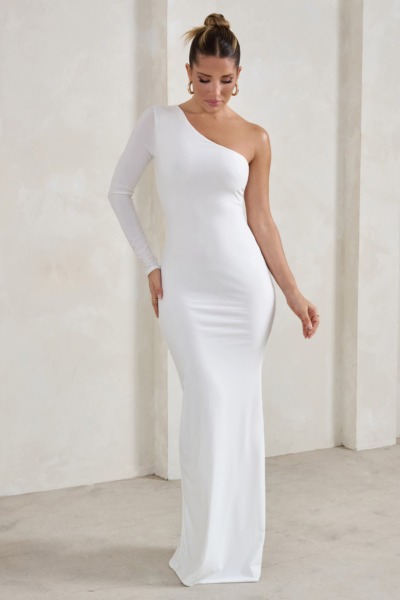 Women's Maxi Dress in White - Club L London GOOFASH